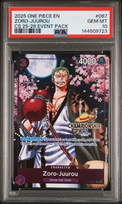 PSA 10 Zoro-Juurou OP05-067 Championship 25-26 CS Event Promo One Piece Gem Mint - Image 1