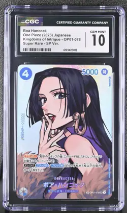 CGC 10 Boa Hancock OP01-078 SP Special Alternate Art One Piece OP04 Japanese Gem - Image 1