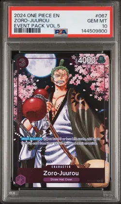 PSA 10 - Zoro-Juurou OP05-067 Event Pack Vol. 5 Promo One Piece English - Image 1