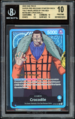 BGS 10 - Crocodile ST03-001 L Super Pre-Release Stamped One Piece ST03 Deck - Image 1