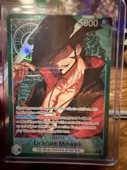Bandai One Piece Card Game OP14 Holo Leader Lot Dracule Mihawk Crocodile - Image 2