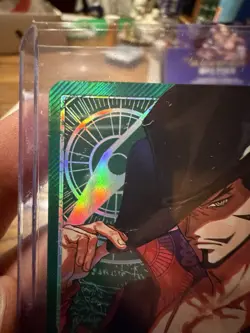 Bandai One Piece Card Game OP14 Holo Leader Lot Dracule Mihawk Crocodile - Image 3