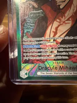 Bandai One Piece Card Game OP14 Holo Leader Lot Dracule Mihawk Crocodile - Image 4