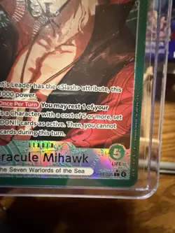 Bandai One Piece Card Game OP14 Holo Leader Lot Dracule Mihawk Crocodile - Image 5