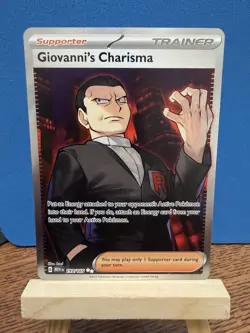 Pokemon TCG Giovanni's Charisma 197/165 Ultra Rare Card Scarlet & Violet 151 - Image 1