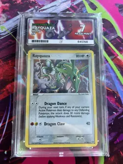 2005 Pokemon Card Rayquaza EX Emerald Holo 9/106 Rare #9 ACE 7 Near Mint - Image 1