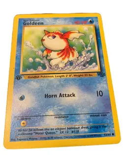 1st Edition GOLDEEN - 53/64 - Jungle - Pokemon Card - LP Base Set TCG First - Image 1