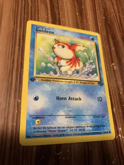1st Edition GOLDEEN - 53/64 - Jungle - Pokemon Card - LP Base Set TCG First - Image 3