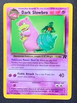 Dark Slowbro 29/82 non holo rare team rocket vintage WOTC pokemon card - Image 1