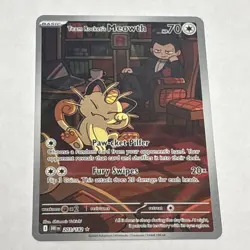 Team Rockets Meowth 203/182 SV10 Destined Rivals Illustrated Card Mint Condition - Image 4