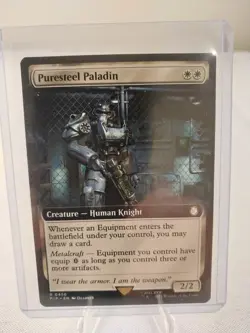 MTG Magic the Gathering Puresteel Paladin (extended art) Fallout (0456) NM - Image 1