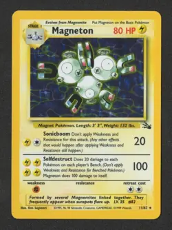 1999 Pokemon Fossil Magneton Holo 11/62 NM - Image 1