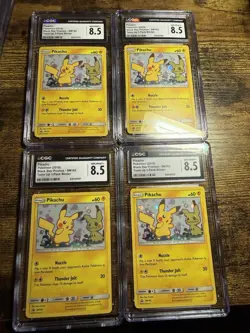 CGC Pokemon TCG Pikachu SM162 Sm Black Star Team Up Promo Holo Lot #5 - Image 1