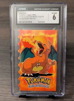 Topps Charizard Pokemon The First Movie Die Cut CGC 6 EX/NM - Image 1