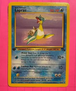 POKEMON LAPRAS FIRST EDITION FOSSIL RARE 25/62 - Image 1