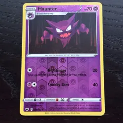 Haunter 084/202 Pokemon Sword & Shield Base Set Reverse Holo Uncommon Card NM - Image 1