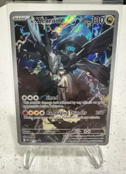 Pokemon N's Zekrom MEP EN Full Art Promo Holo 031 130 HP Shred Rampaging Thunder - Image 1