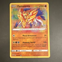 Pokemon Zamazenta 102/185 Swsh04 Vivid Voltage Amazing Rare Basic HP110 Holo - Image 1