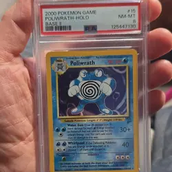 Pokemon TCG Poliwrath Base Set 2 Holo Rare 15/130 2000 PSA 8 English - Image 1