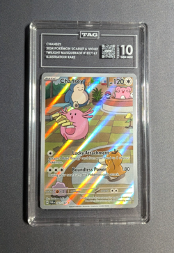 2024 Pokemon Chansey 187/167 Twilight Masquerade Illustration Rare tcg - TAG 10 - Image 1