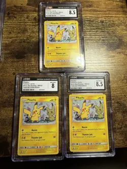 CGC Pokemon TCG Pikachu SM162 Sm Black Star Team Up Promo Holo Lot #3 - Image 1