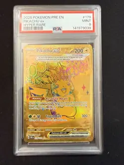 2025 POKEMON PRE EN-PRISMATIC EVOLUTIONS #179 PIKACHU ex HYPER RARE PSA 9 - Image 3