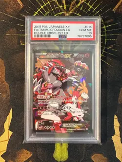 Pokemon Japanese Team Magma's Groudon EX 015 & Team Aqua's Kyogre EX 006 PSA 10 - Image 3