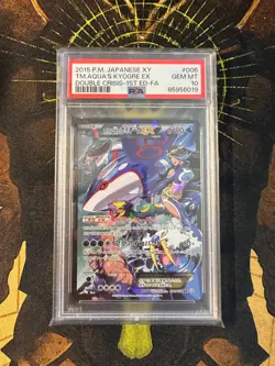 Pokemon Japanese Team Magma's Groudon EX 015 & Team Aqua's Kyogre EX 006 PSA 10 - Image 4