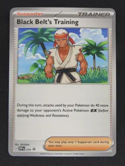 Black Belt's Training 219 Promo Scarlet & Violet Pokemon NM - Image 1