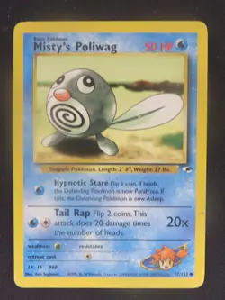 Misty's Poliwag 87/132 Common Gym Heroes Pokemon LP - Image 1