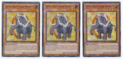 Yugioh x3 Crystal Beast Amber Mammoth BLCR-EN051 Ultra Rare 1st Edition NM - Image 1