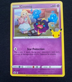 POKEMON TCG: COSMOG 013/025 25TH CELEBRATIONS HOLO RARE CARD NM/LP - Image 1