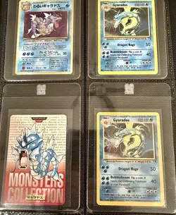 Gyarados Charizard Binder Collection Vintage & Modern Cards Lot 16 Cards - Image 4