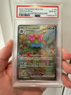 Pokemon TCG Venusaur EX Card PSA 10 198/165 Scarlet & Violet 151 Series - Image 1