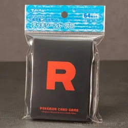 Pokemon Center Exclusive Team Rocket R Logo Deck Shield Pro Card Sleeves 64 Japa - Image 1
