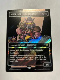 Bebop, Skull & Crossbones, MTG (Borderless) (Surge Foil) - Pixel Art - TMC - NM - Image 1