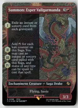 Summon: Esper Valigarmanda (Borderless) Commander: FINAL FANTASY (198) Foil - MT - Image 1