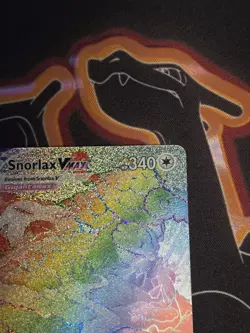 Pokemon Snorlax VMAX Secret Rare Full Art Holo 206/202 Sword & Shield Card - Image 5