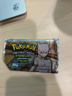 Pokemon The First Movie Topps Trading Cards Sealed Pack - Blue Logo Damaged read - Image 1