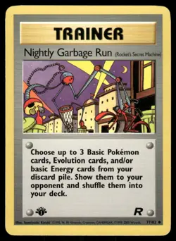 Pokemon Cards Nightly Garbage Run 77/82 1ST EDITION Team Rocket Uncommon LP - Image 1