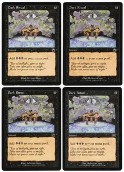 Dark Ritual x4 4x 1999 Mercadian Masques PLAYSET Black Instant MTG SP - NM AZ1 - Image 1
