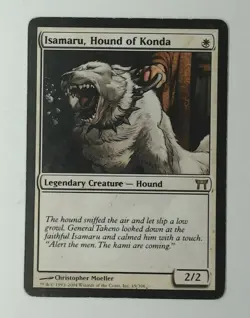 MTG Singles - Isamaru, Hound of Konda [Played] - Champions of Kamigawa D364 - Image 1
