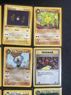 Pokemon 9 Card Lot Raichu Holo, 1st ed Team Rocket, Gyrados, Dark Golbat, Sleep - Image 3