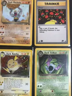 Pokemon 9 Card Lot Raichu Holo, 1st ed Team Rocket, Gyrados, Dark Golbat, Sleep - Image 5