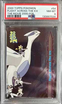 2000 Topps Pokemon The Movie 2000 Flight Across The Ice Foil #54 - PSA 8 - Image 1
