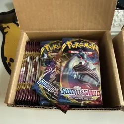 30x Pokemon TCG Sword And Shield Base Set Booster Pack Factory Sealed - Image 1