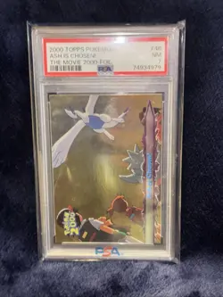 2000 Topps Pokemon the Movie 2000 Ash Is Chosen! Foil PSA 7 - Image 4