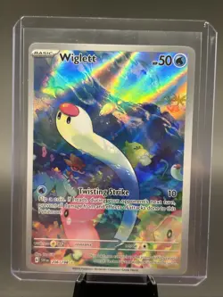 Pokemon TCG Wiglett 206/198 Scarlet & Violet Base Illustration Rare Full Art NM - Image 1
