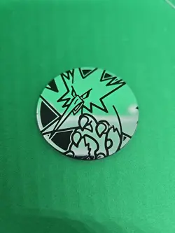 Pokemon TCG Zapdos Shiny Silver Mega Coin - Image 1