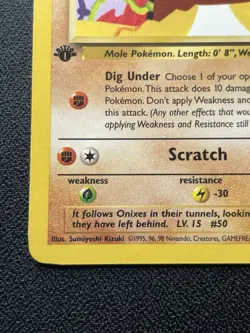Pokemon Diglett 52/82 1st Edition Team Rocket Common LP / MP - Image 5